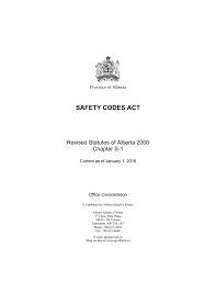 Safety Codes Act Rsa 2000 S-1